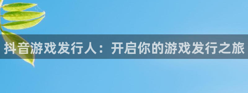 新城平台是干嘛的：抖音游戏发行人：开启你的游戏发行之旅